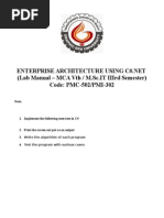 (Lab Manual - Mca VTH / M.SC - It Iiird Semester) Code: Pmc-502/Pmi-302