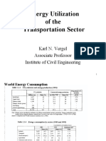 Energy Utilization of The Transportation Sector: Karl N. Vergel Associate Professor Institute of Civil Engineering