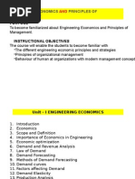 Economics Principles of Management: ME0401 - Purpose