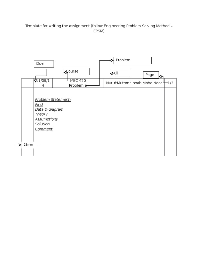 Template For Writing The Assignment | PDF | Art