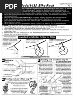 Allen 143a Bike Rack Installation Instructions PDF