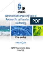 Mechanical Heat Pumps Using Water As Refrigerant For Ice Production and Air Conditioning