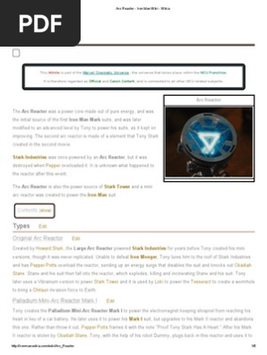 Arc Reactor - Iron Man Wiki - Wikia