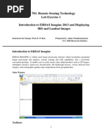 CE 701: Remote Sensing Technology Lab Exercise 1: Introduction To ERDAS Imagine