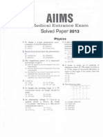 AIIMS MBBS Sample Papers 3 (Aiims Mbbs Question Papers 2013)