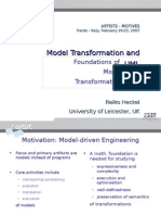 Model Transformation and UML