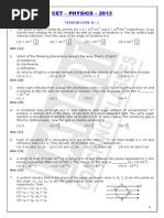 KCET Sample Paper-8 (Kcet 2013 Physics Paper)