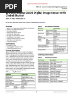 1/3-Inch 1.2Mp CMOS Digital Image Sensor With Global Shutter