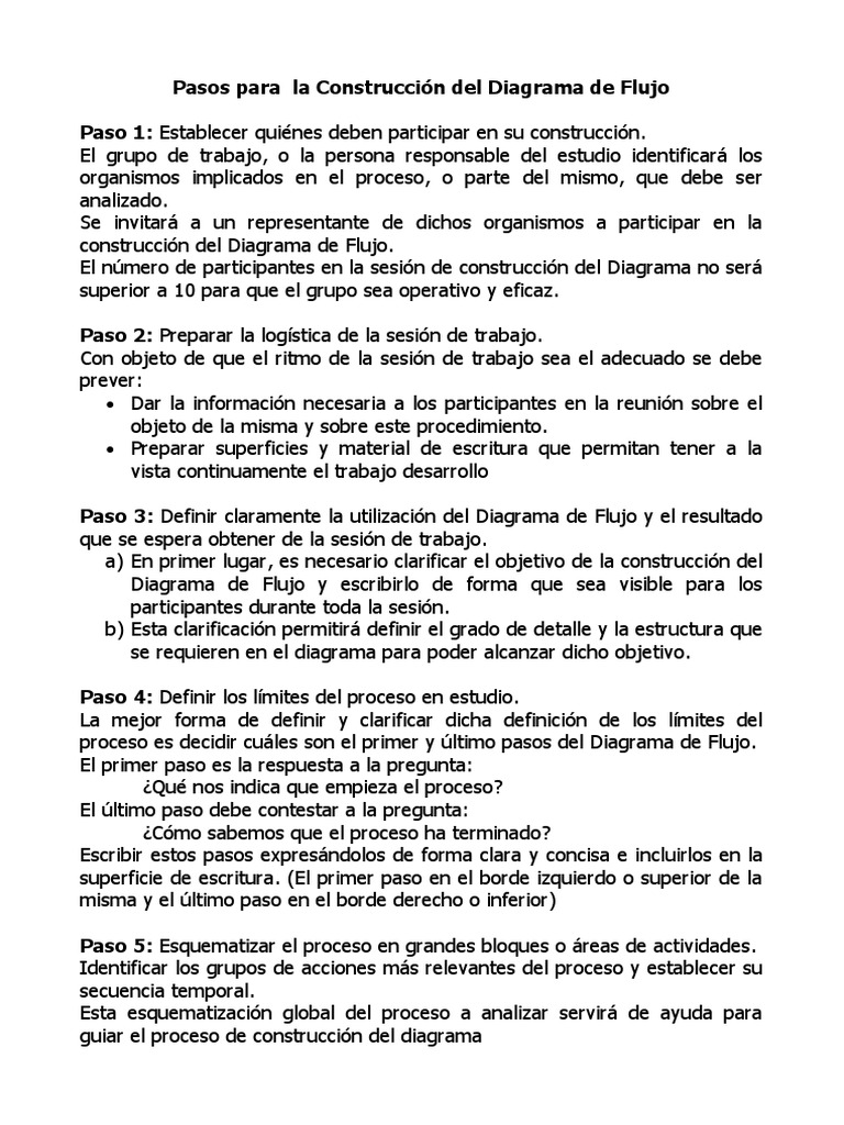 Pasos para Crear un Diagrama de Flujo | PDF | Los símbolos | Información