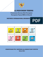 Pedoman Definisi Operasional Indikator MDGs PDF