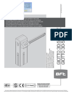 Motorisation Barriere Levante BFT Notice Giotto