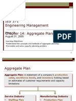 IES 371 Engineering Management Chapter 14: Aggregate Planning