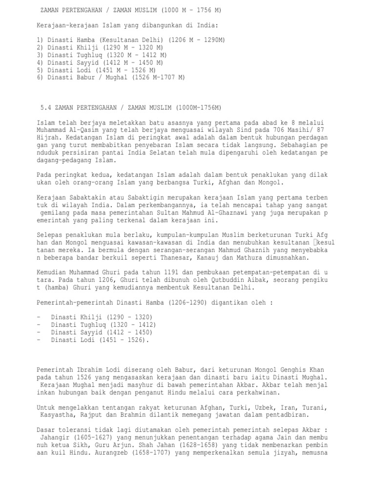 Kerajaan Islam Di Tamadun India