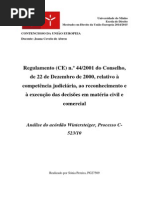 Regulamento CE n.o 44 2001 Analise Juris