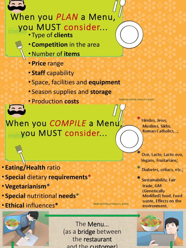The Menu Sequence PDF Menu Lunch