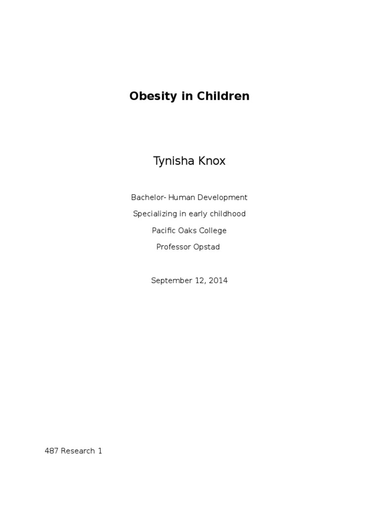 Understanding Childhood Obesity Issues | PDF | Obesity | Body Mass Index
