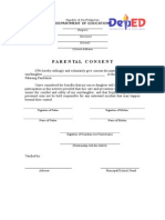 Parental consent form for student athletes