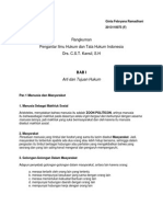 Rangkuman Pengantar Ilmu Hukum BAB 1 Dan PDF