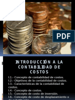 Introducción a la contabilidad de costos