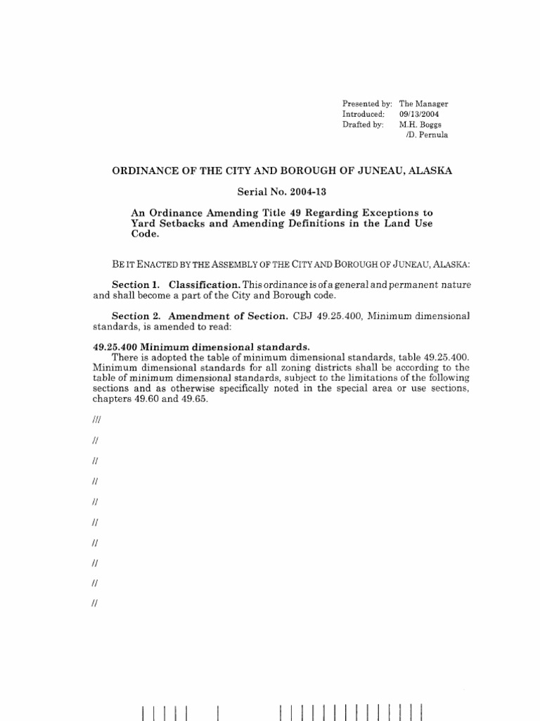 Juneau Zoning PDF Easement Alaska