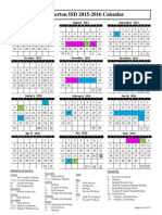 Approved 2015-16 Lisd Calendar