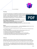 Cell Group Notes: W/C 21st March 2010