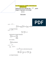 Problemas Resueltos Sobre Integrales Impropias