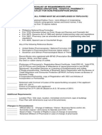 Checklist of Reqmt. for RDS - HP - RONPD