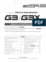 Manual ZOOM G3X Espanol