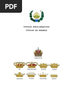 Títulos Nobiliárquicos Do Império Do Brasil