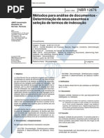 NBR 12676 [1992] - Métodos Para Análise de Documentos - Indexação