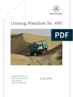 Unimog 2007 Price List