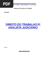 Direito do Trabalho  para analista