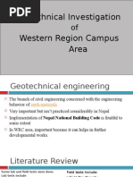 Geotechnical Investigation of WRC Area