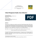 Critical Management Studies - Some Reflections PDF