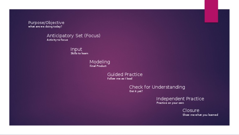 Madeline Hunter Lesson Style | PDF