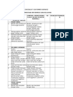 CS checklist untuk permintaan informasi dan keluhan pasien