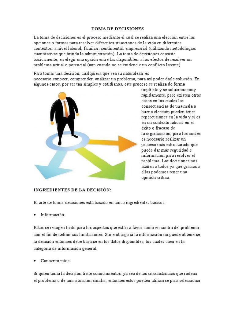 Estrategias Efectivas en Toma de Decisiones | PDF | Toma de decisiones ...