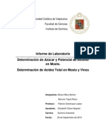 Determinacion de Zúcares y Alcohol Potencial en Muestras de Vino y Mosto