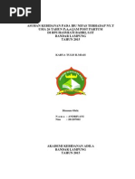 Download ASUHAN KEBIDANAN PADA IBU NIFAS TERHADAP NYT  USIA 26 TAHUN P3A0 6-8 JAM POST PARTUM DI BPS HASMIATI BAHRI SST BANDAR LAMPUNG TAHUN 2015 by akbidadila07 SN286906931 doc pdf