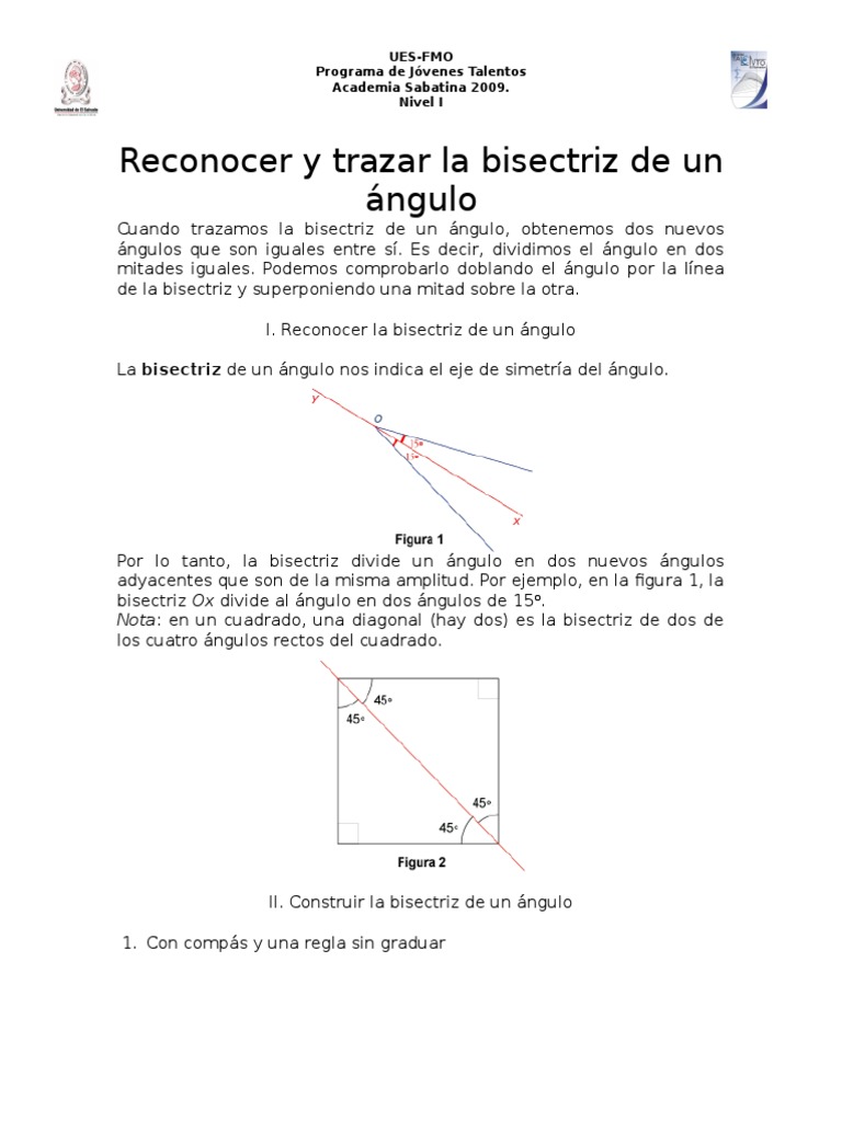 Reconocer y Trazar La Bisectriz de Un Ángulo | PDF | Arte