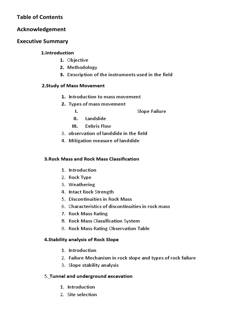 Geology Field Trip Report Overview | PDF | Landslide | Rock (Geology)