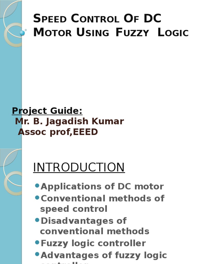 Fuzzy Logic for DC Motor Control | PDF