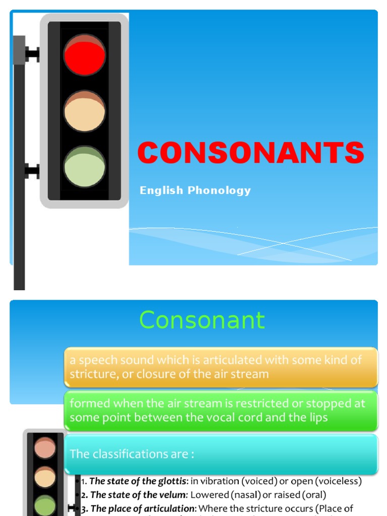 Consonants English Phonology PDF
