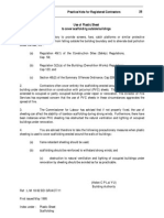 Department Note For Registered Contractors of Plastic Sheet Cover Scaffolding Outside Buildings