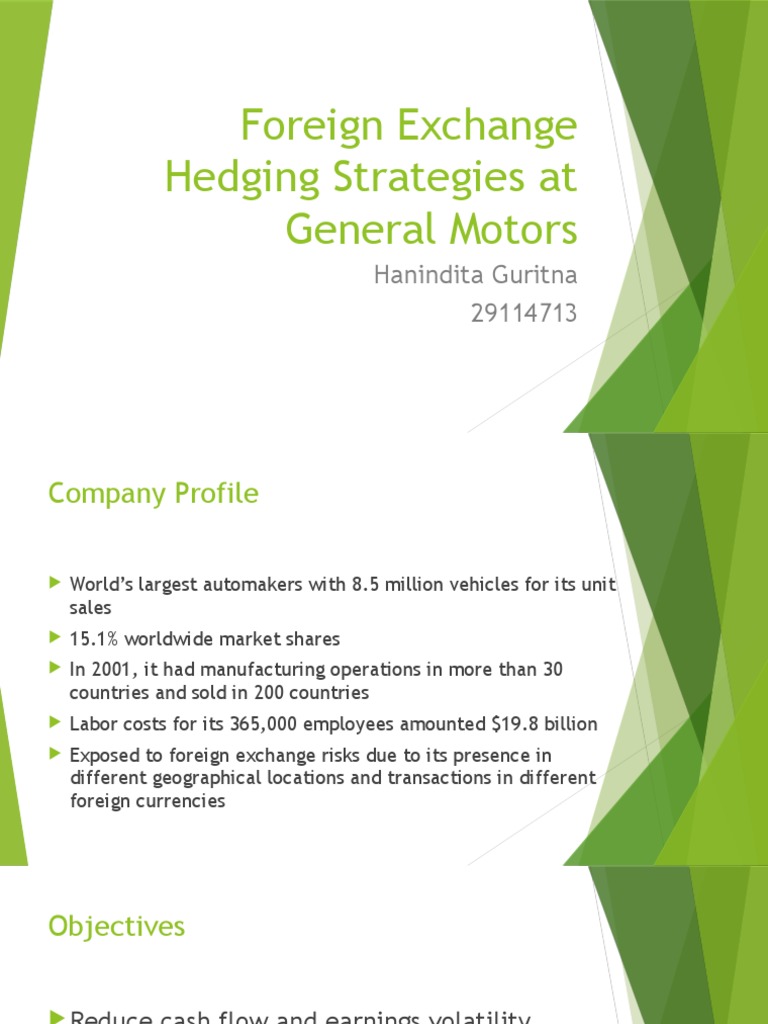 Foreign Exchange Hedging Strategies At General Motors Yen Japones - 