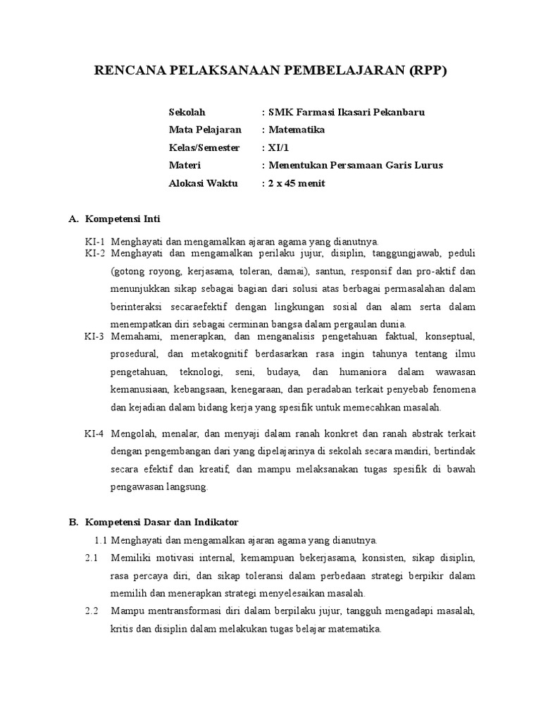 Contoh Soal Persamaan Garis Lurus Kelas Xi - Berbagi Contoh Soal