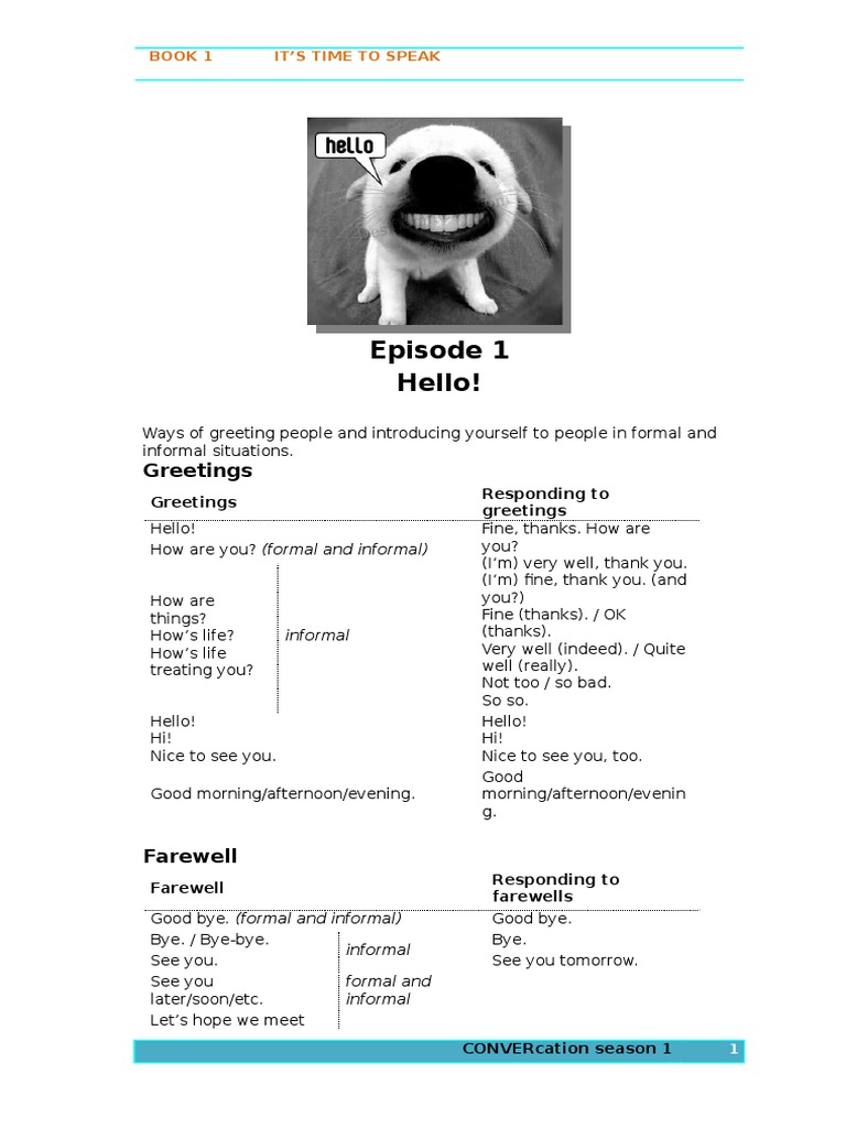 Greetings and Introductions Guide | PDF