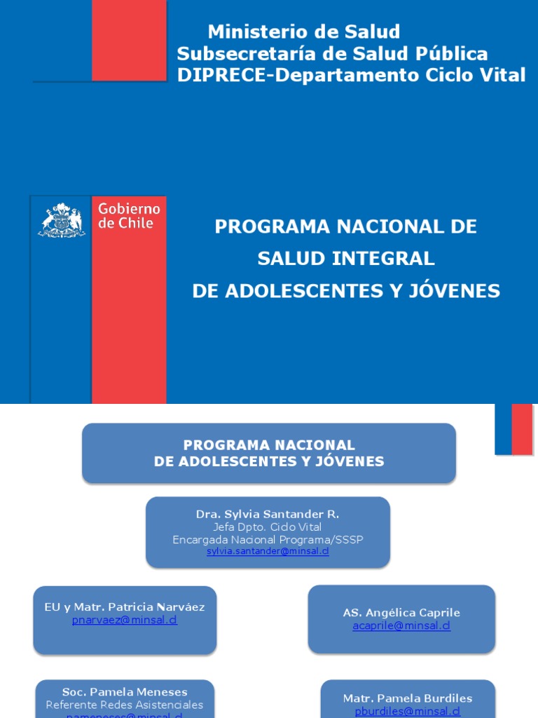 Programa Nacional de Salud Integral Adolescente | PDF | Juventud ...