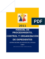 Manual de Procedimiento y Control Organizacion de Expedientes